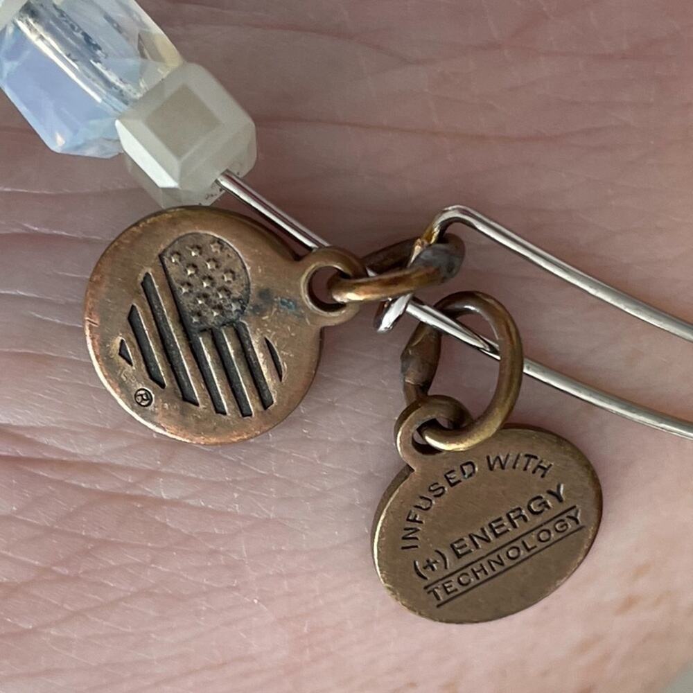 Alex and Ani Square Iridescent Beaded Expandable Wire Bracelet - Picture 4 of 6